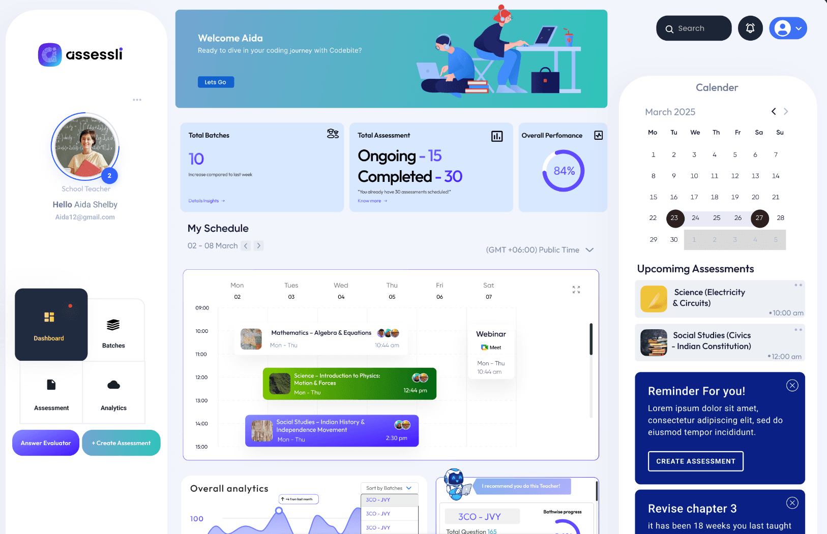 Teacher Dashboard